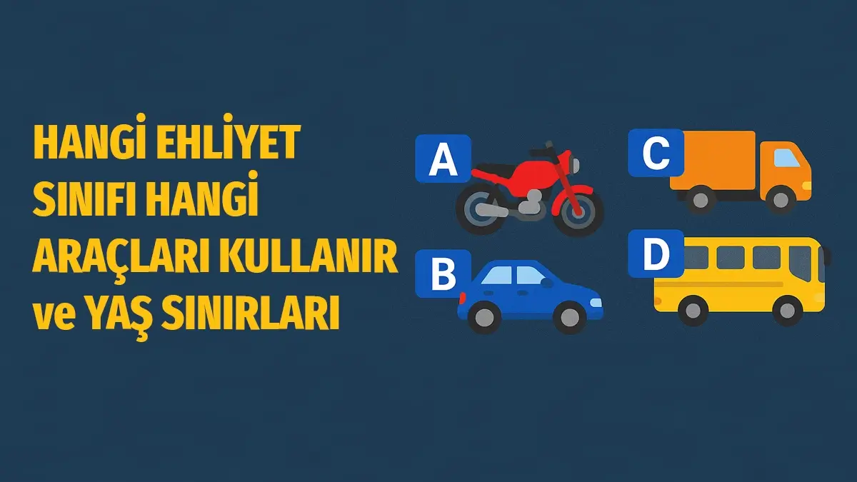Hangi Ehliyet Sınıfı Hangi Araçları Kullanır ve Yaş Sınırları Nedir?