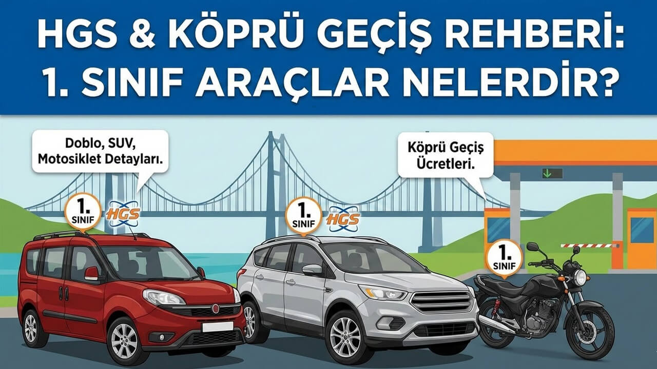 1. Sınıf Araçlar Nelerdir? HGS ve Otoyol Araç Sınıflandırma Rehberi