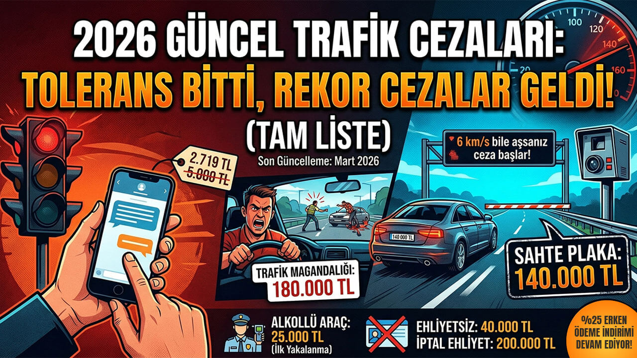 2026 Güncel Trafik Cezaları: Tolerans Bitti, Rekor Cezalar Geldi! (Tam Liste)