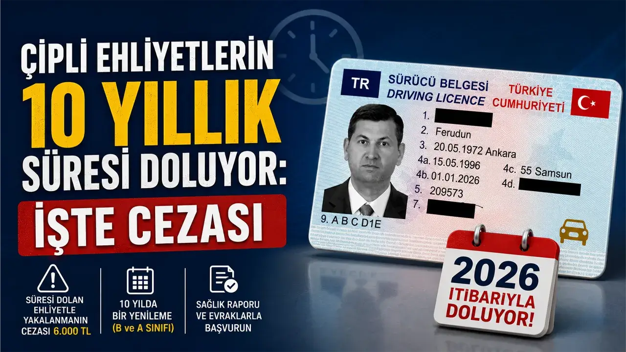 Çipli Ehliyetlerin 10 Yıllık Süresi Doluyor: İşte Cezası