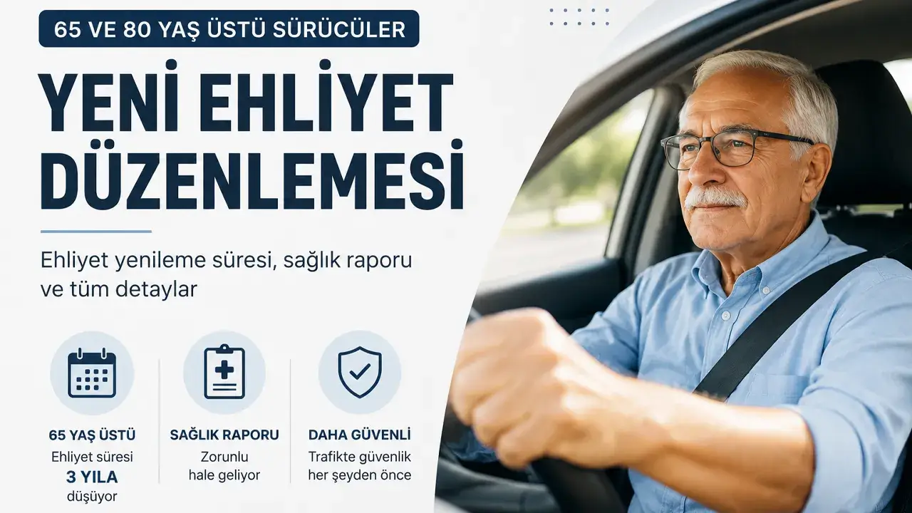 65 ve 80 Yaş Üstü Sürücülere Yeni Ehliyet Şartı