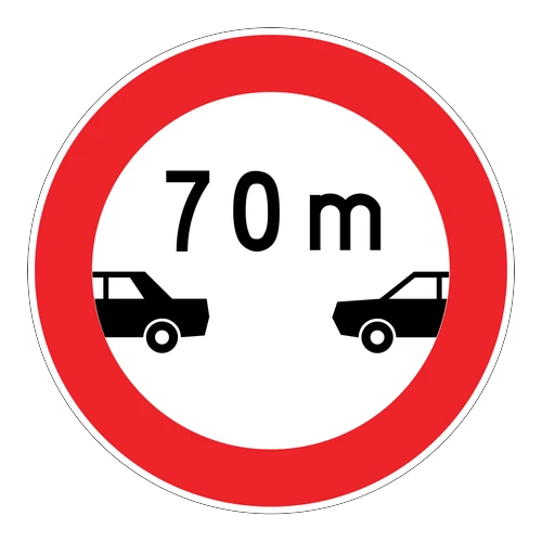 Öndeki Taşıt Belirtilen Metreden Daha Yakın Takip Edilemez anlamı