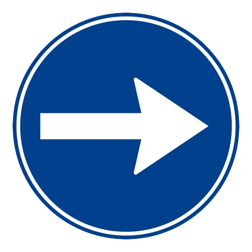 Sağa Mecburi Yön anlamı