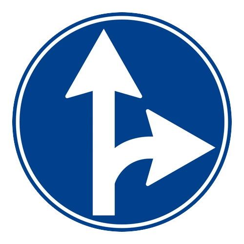 İleri ve Sağa Mecburi Yön anlamı