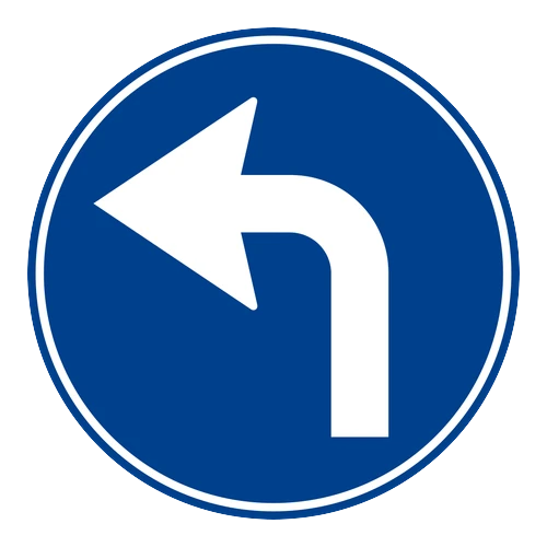 İleriden Sola Mecburi Yön anlamı