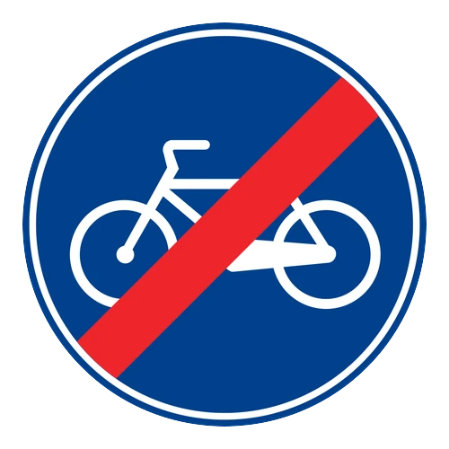 Mecburi Bisiklet Yolu Sonu anlamı