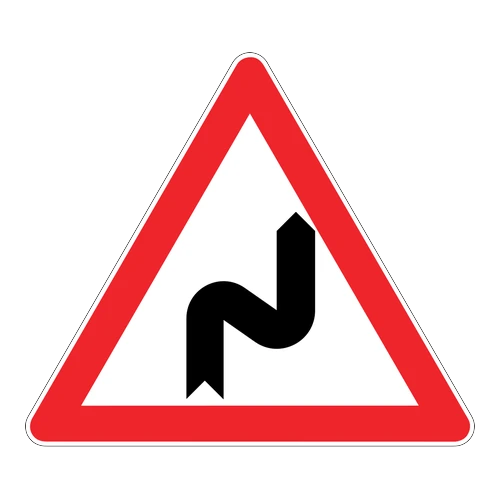 Sağa Tehlikeli Devamlı Virajlar anlamı