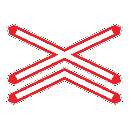 Kontrolsüz Demiryolu Geçidi (Çift Hat) anlamı