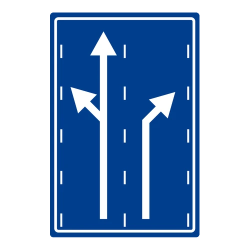 Kavşak öncesi şerit seçimi levhası anlamı