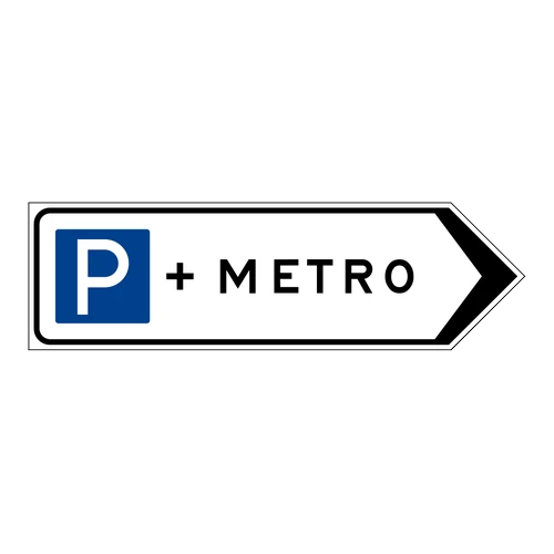 Kavşak içi yön levhası (Metro) anlamı