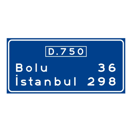 Meskun mahal ve kavşak çıkışı mesafe levhası anlamı