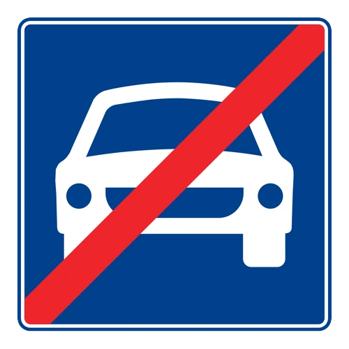 Motorlu Taşıt Yolu Sonu anlamı