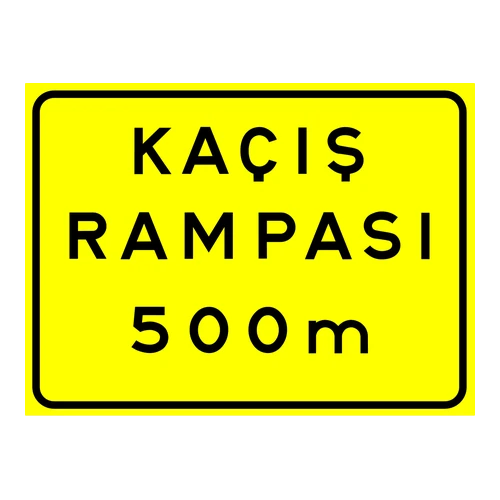 Kaçış Rampası 500m anlamı