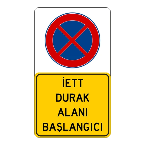 İETT Durak Alanı Başlangıcı, Park ve Duraklamak Yasaktır anlamı